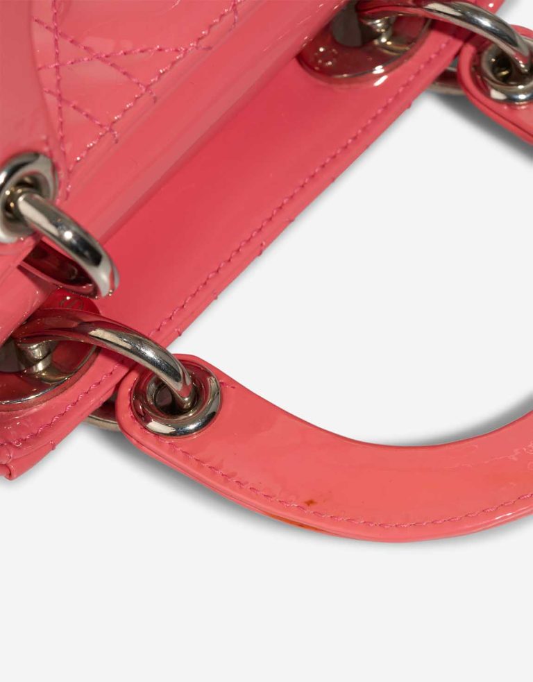Dior Lady Micro Patent Pink Signs of wear | Sell your designer bag