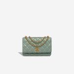 Chanel Trendy CC Wallet On Chain Lamb Iridescent / Water Green Front | Sell your designer bag