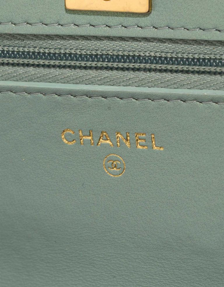 Chanel Trendy CC Wallet On Chain Lamb Iridescent / Water Green Logo | Sell your designer bag
