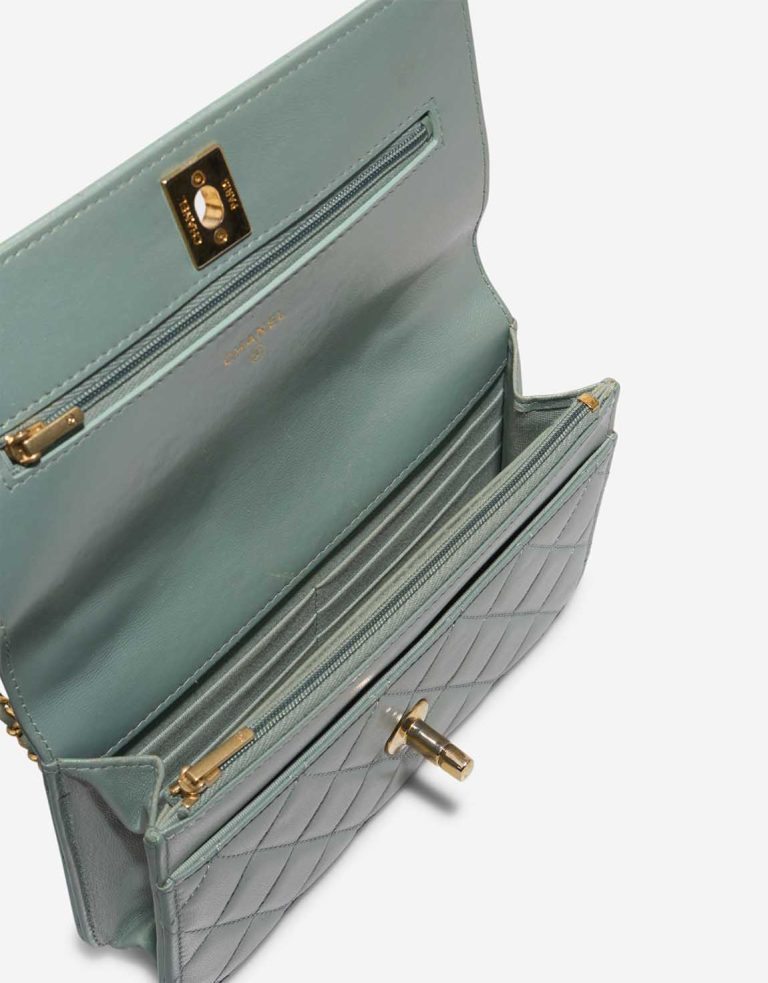 Chanel Trendy CC Wallet On Chain Lamb Iridescent / Water Green Inside | Sell your designer bag