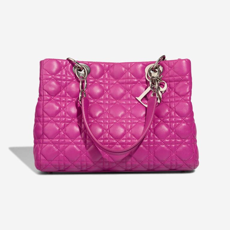 Dior Lady Shopping Tote Medium Lamb Pink Front | Sell your designer bag