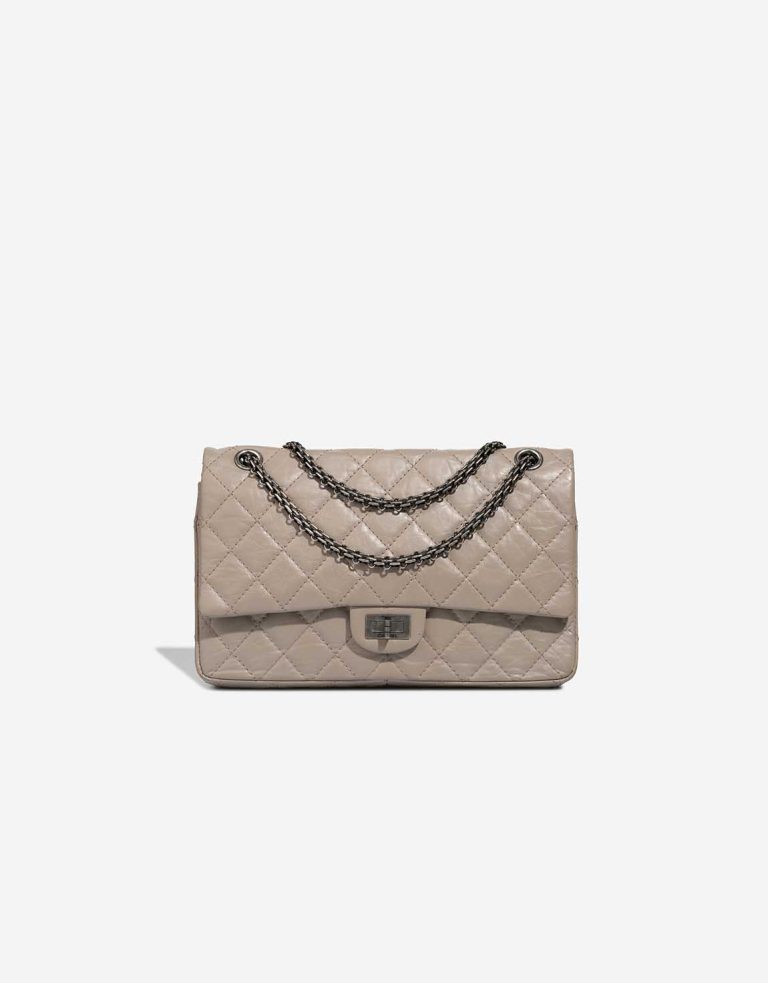Chanel 2.55 Reissue 226 Aged Calf Light Grey Front | Sell your designer bag
