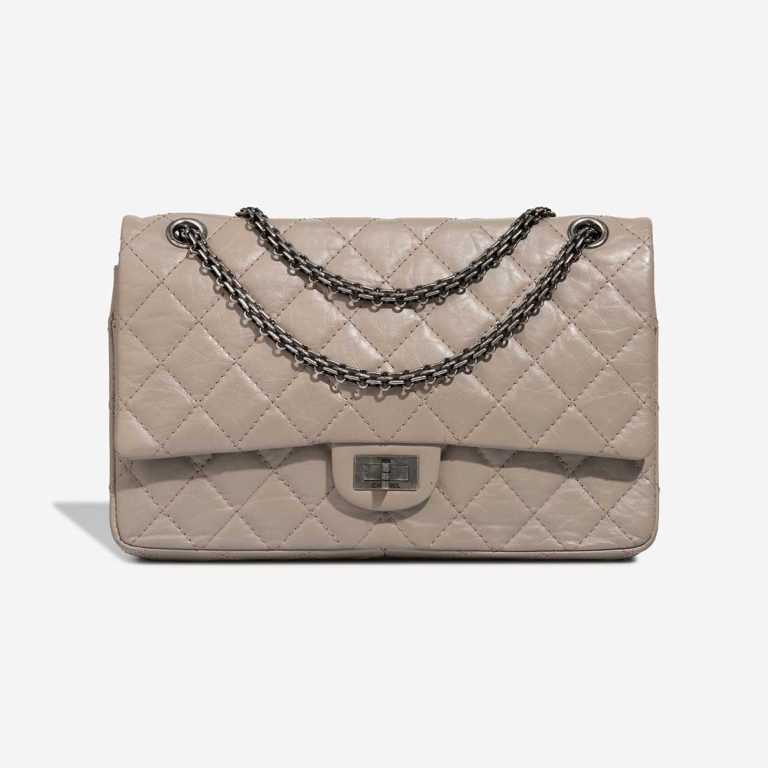 Chanel 2.55 Reissue 226 Aged Calf Light Grey Front | Sell your designer bag