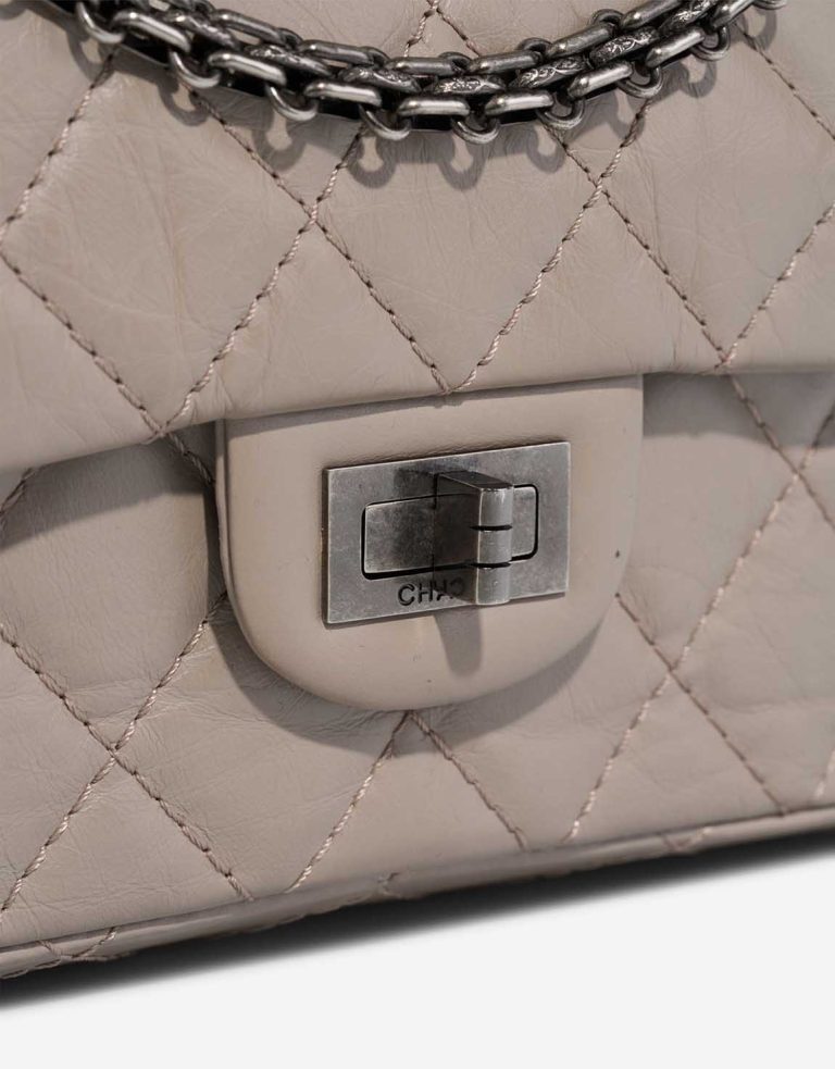 Chanel 2.55 Reissue 226 Aged Calf Light Grey Closing System | Sell your designer bag