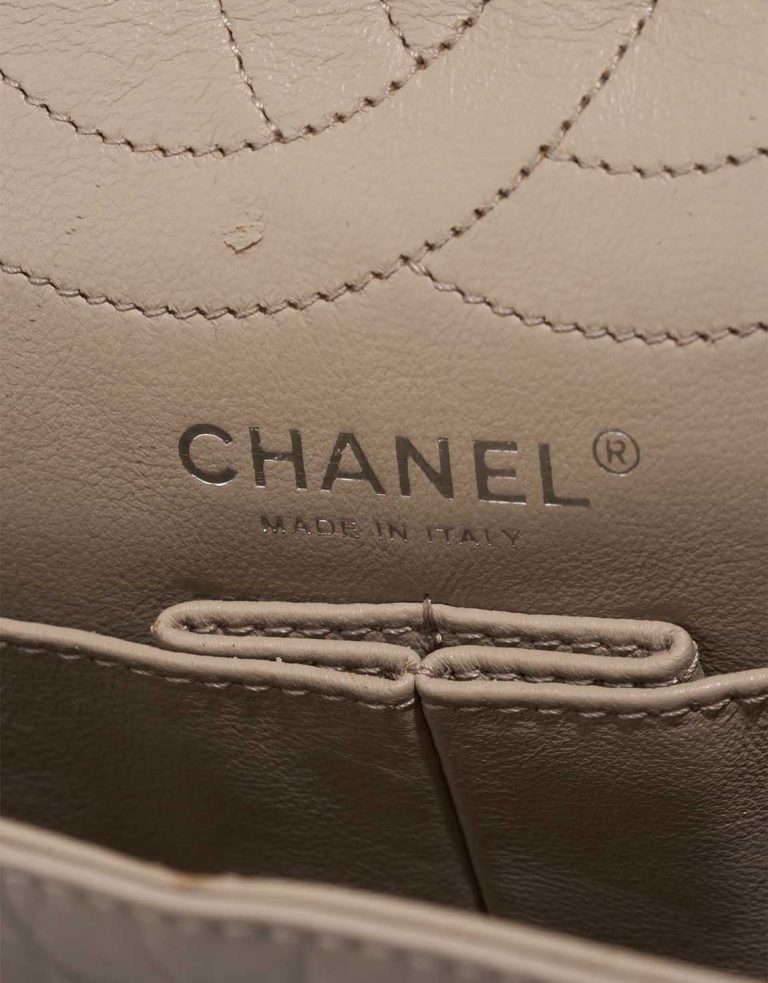 Chanel 2.55 Reissue 226 Aged Calf Light Grey Logo | Sell your designer bag
