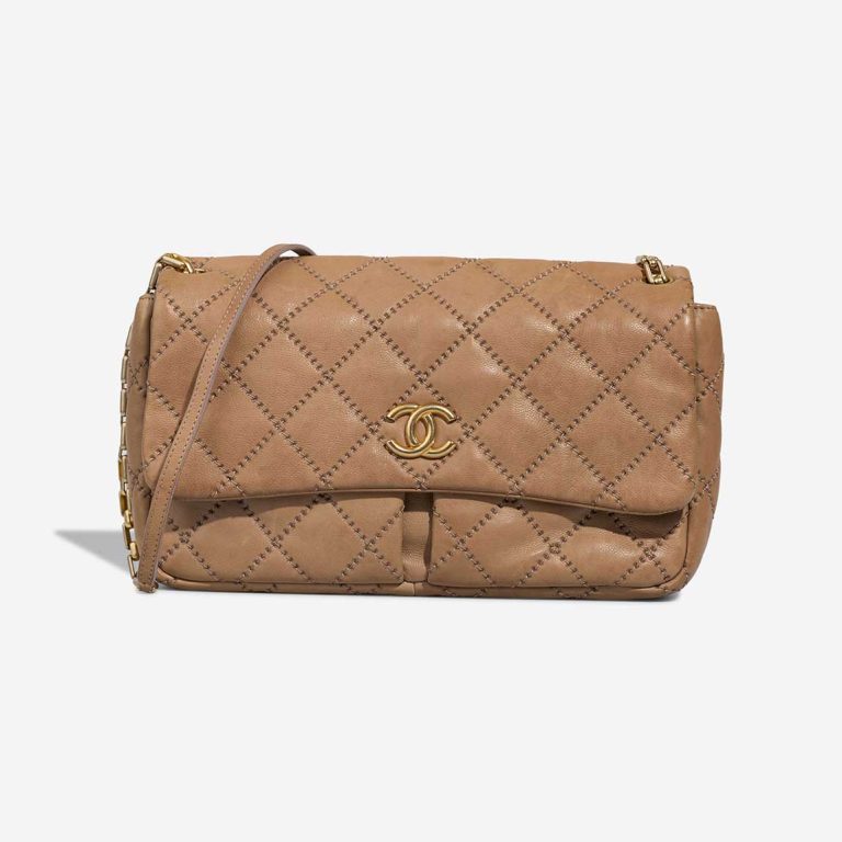 Chanel Timeless Jumbo Calf Beige Front | Sell your designer bag