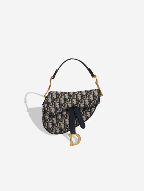 Dior Saddle Mini Oblique Jacquard Blue Front | Sell your designer bag