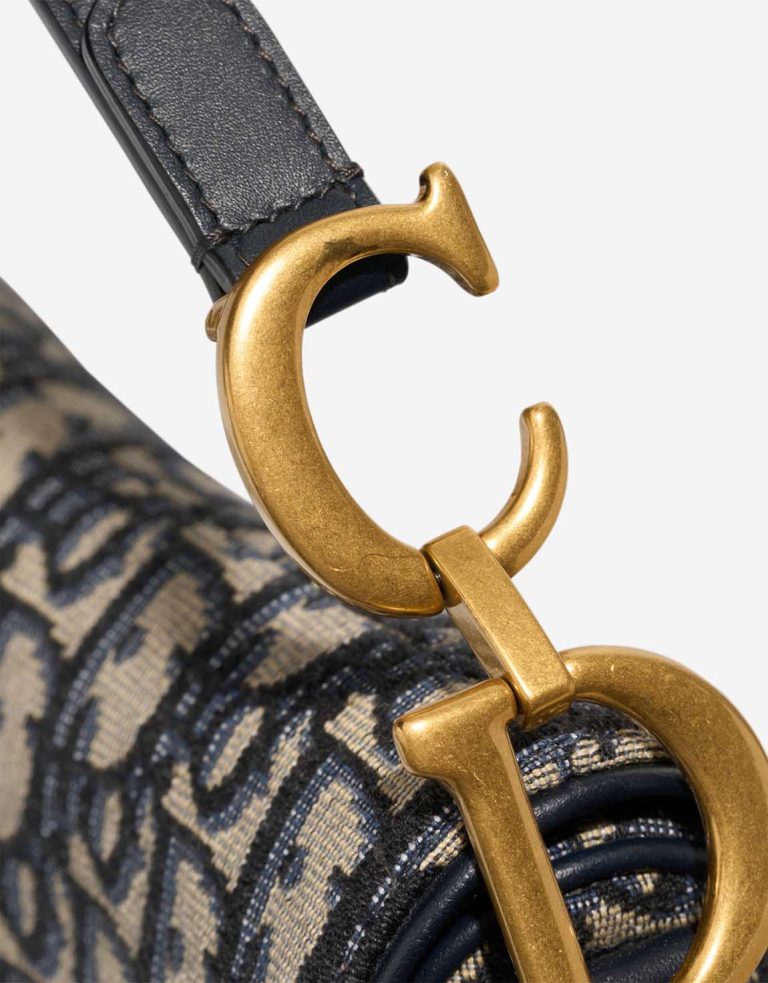 Dior Saddle Mini Oblique Jacquard Blue Signs of wear | Sell your designer bag