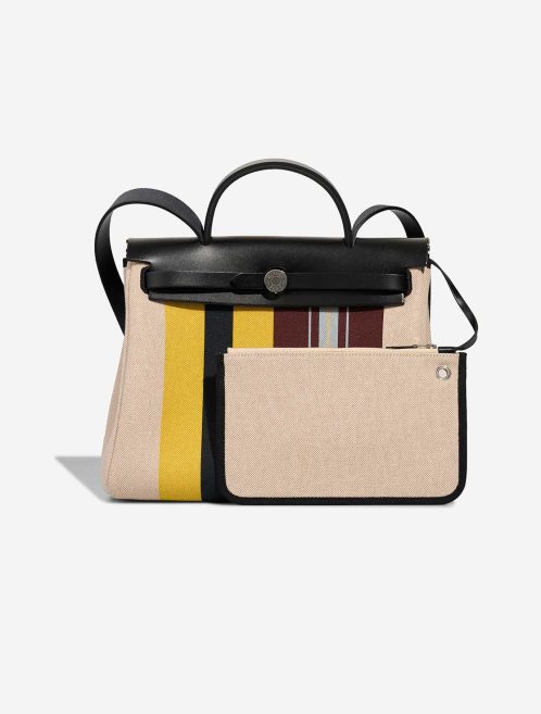 Hermès Herbag 31 Vache Hunter / Toile Écru / Beige / Jaune / Bordeaux / Black Front | Sell your designer bag