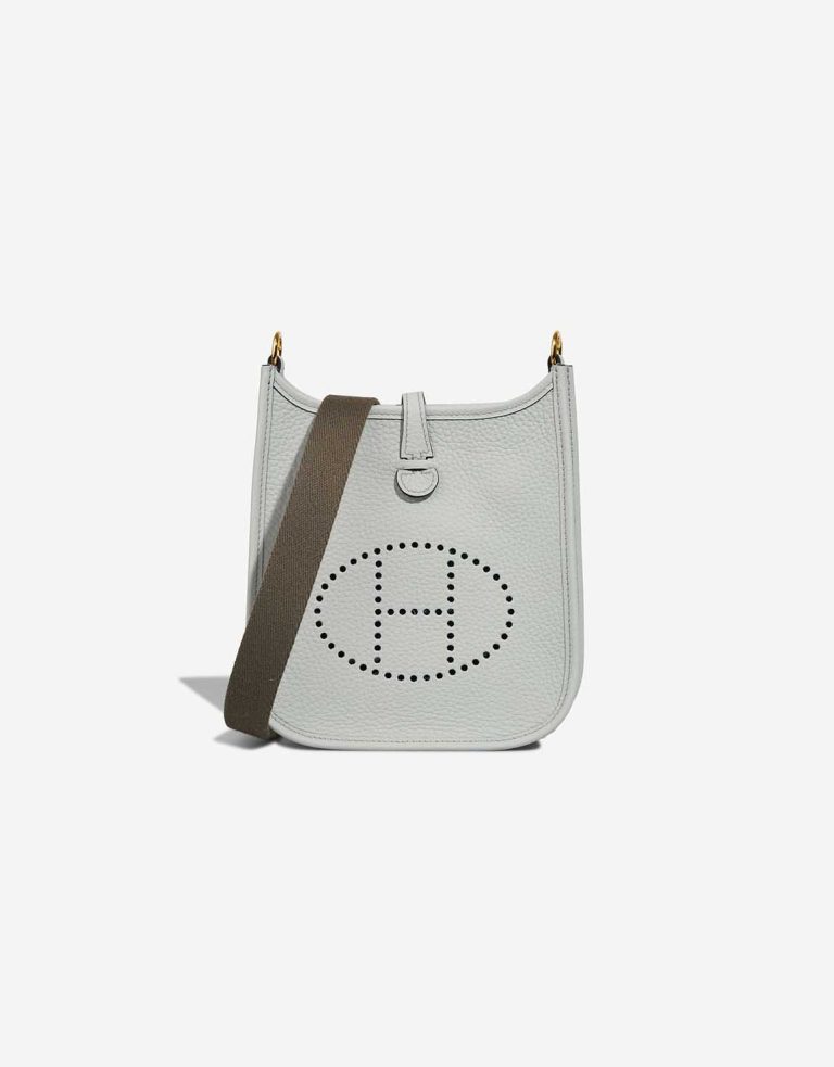 Hermès Evelyne 16 Clémence Bleu Pale / Étain Front | Sell your designer bag