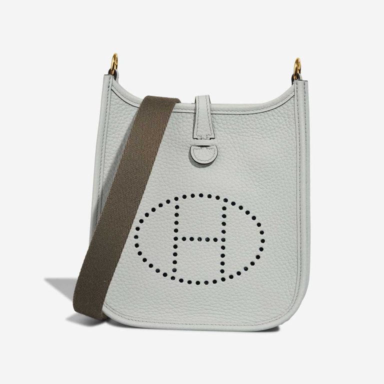 Hermès Evelyne 16 Clémence Bleu Pale / Étain Front | Sell your designer bag