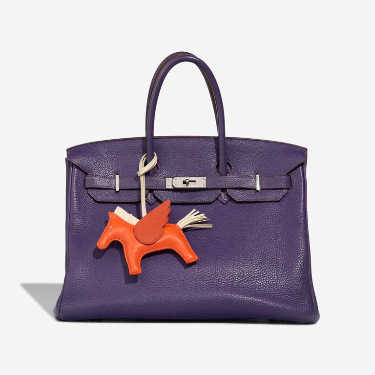 Hermès Rodeo MM Milo Lamb Feu / Nata / Terre Battue Front | Sell your designer bag