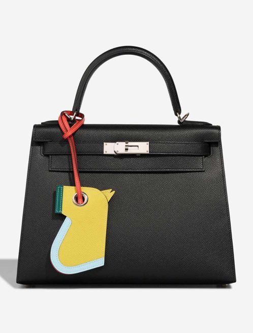 Hermès Camail Key Ring Epsom Lime / Bleu Céleste / Vert Jade Closing System | Sell your designer bag