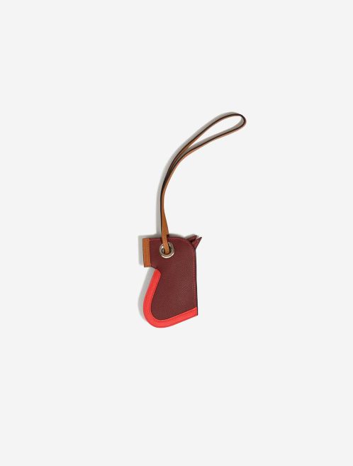 Hermès Camail Key Ring Epsom Gold / Rouge H / Rose Jaipur Front | Sell your designer bag