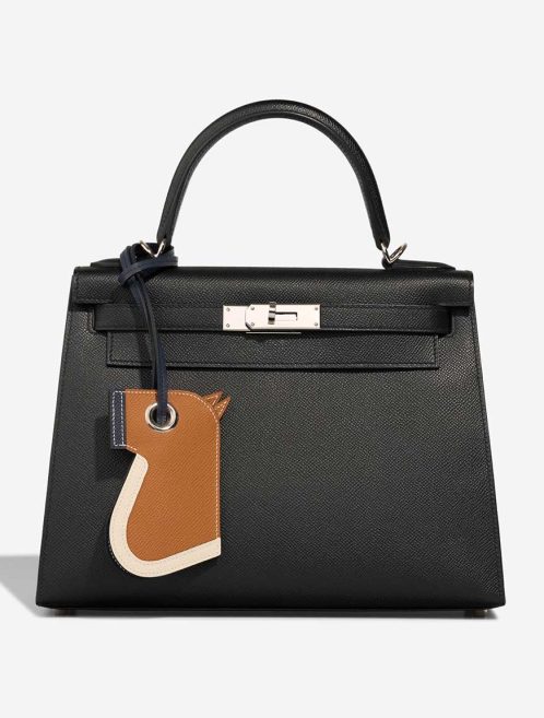 Hermès Camail Key Ring Epsom Gold / Bleu Nuit / Nata Closing System | Sell your designer bag