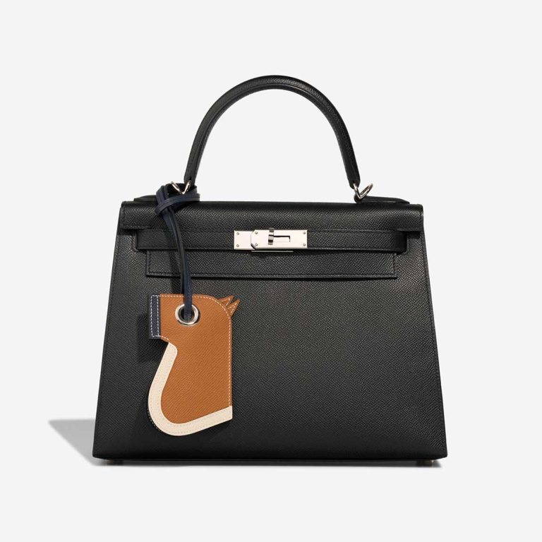 Hermès Camail Key Ring Epsom Gold / Bleu Nuit / Nata Closing System | Sell your designer bag