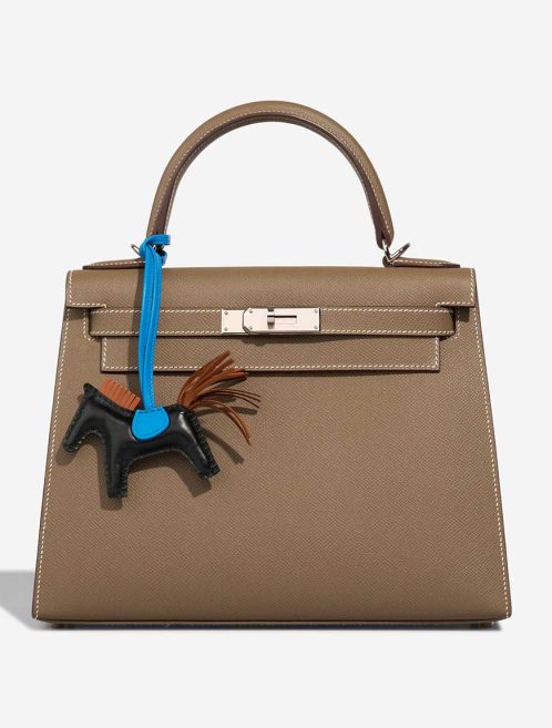 Hermès Rodeo PM Milo Lamb Black / Sésame / Bleu Zanzibar Closing System | Sell your designer bag