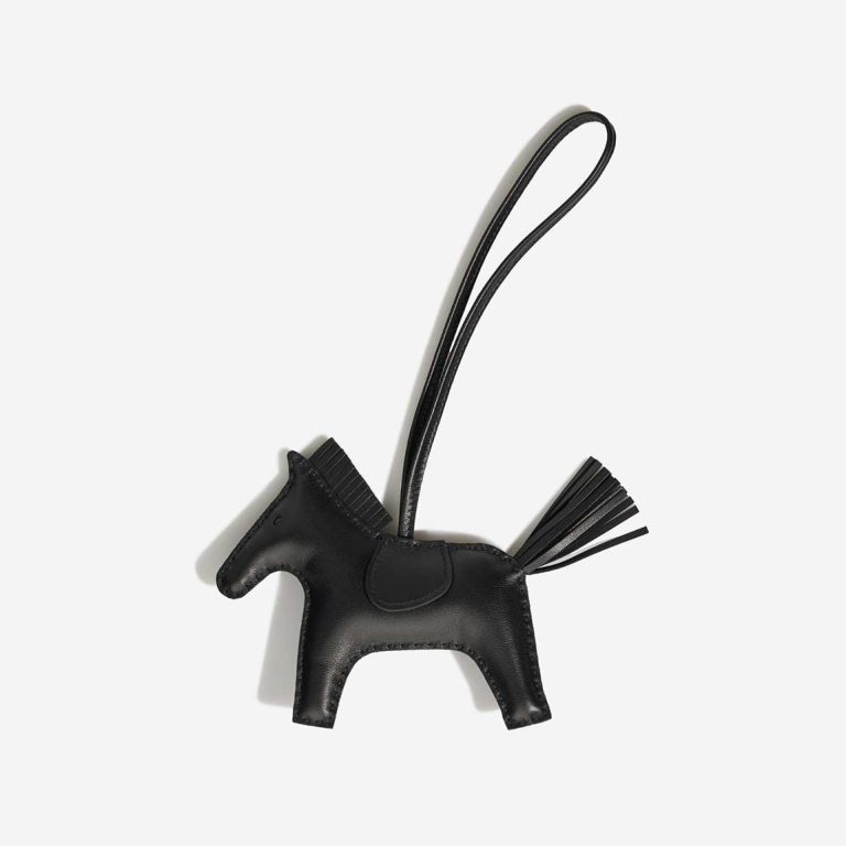 Hermès Rodeo MM Milo Lamb Black Front | Sell your designer bag