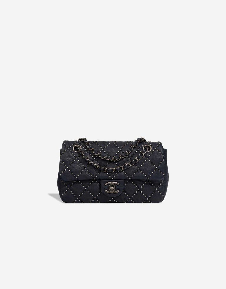 Chanel Timeless Medium Goat Dark Blue Front | Sell your designer bag