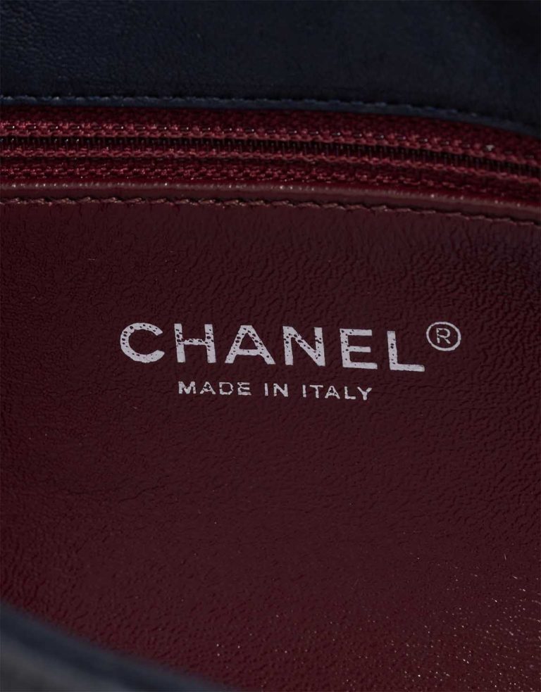 Chanel Timeless Medium Goat Dark Blue Logo | Sell your designer bag
