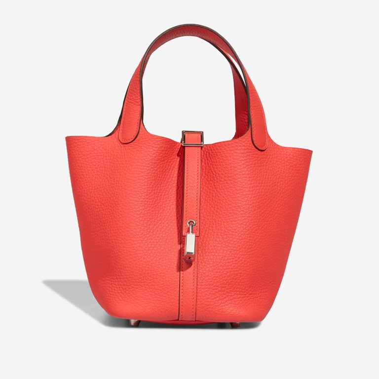 Hermès Picotin 18 Taurillon Clémence Orange Field Front | Sell your designer bag