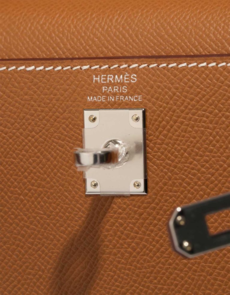 Hermès Kelly 25 Epsom Gold Logo | Sell your designer bag