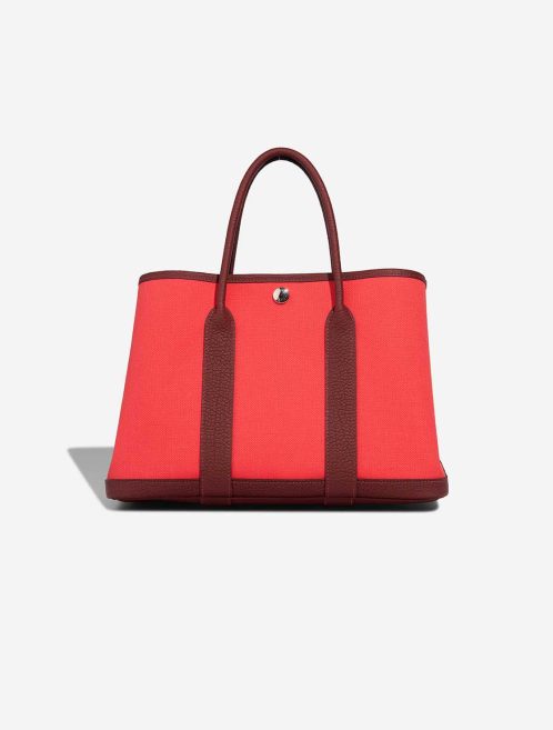 Hermès Garden Party 30 Toile / Veau Négonda Rose Texas / Rouge H Front | Sell your designer bag