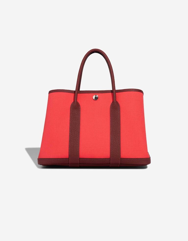 Hermès Garden Party 30 Toile / Veau Négonda Rose Texas / Rouge H Front | Sell your designer bag