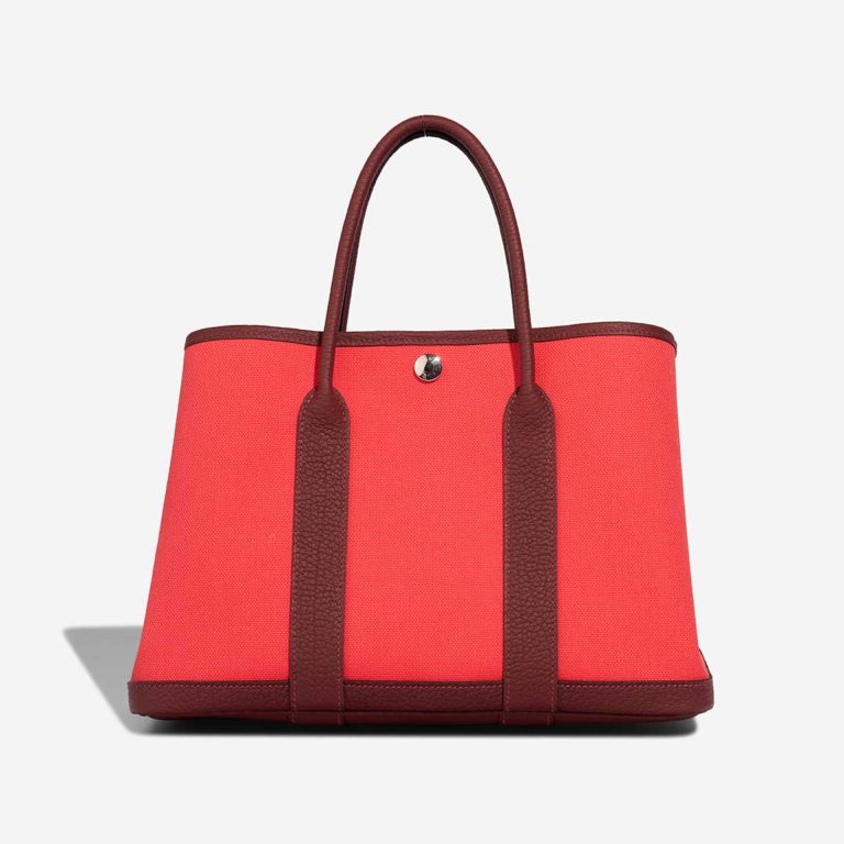 Hermès Garden Party 30 Toile / Veau Négonda Rose Texas / Rouge H Front | Sell your designer bag