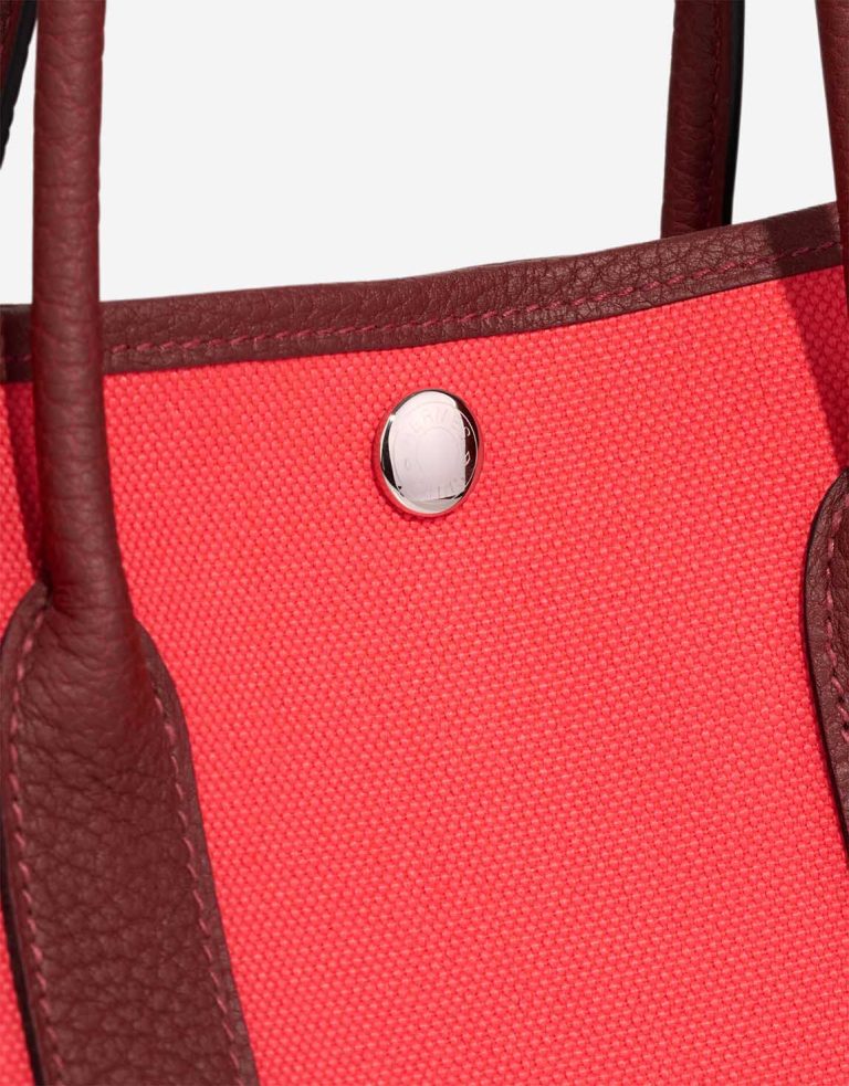 Hermès Garden Party 30 Toile / Veau Négonda Rose Texas / Rouge H Closing System | Sell your designer bag