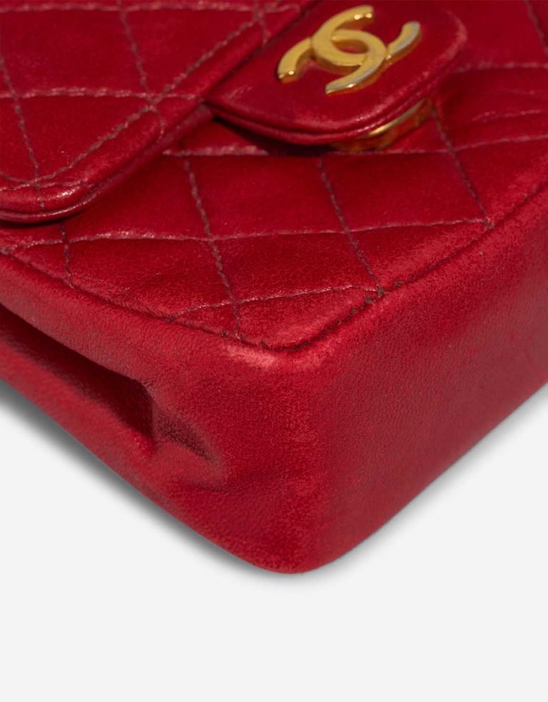 Chanel Timeless Belt Bag Micro Lamb Red Signs of wear | Sell your designer bag