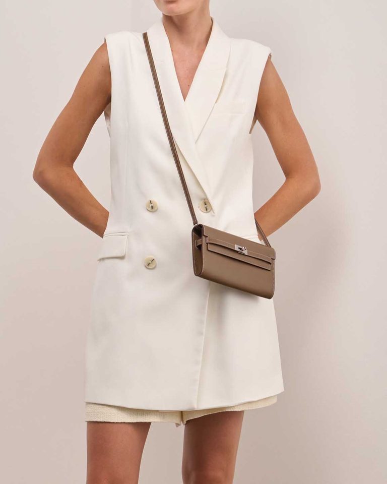 Hermès Kelly To Go Swift Étoupe Front | Sell your designer bag