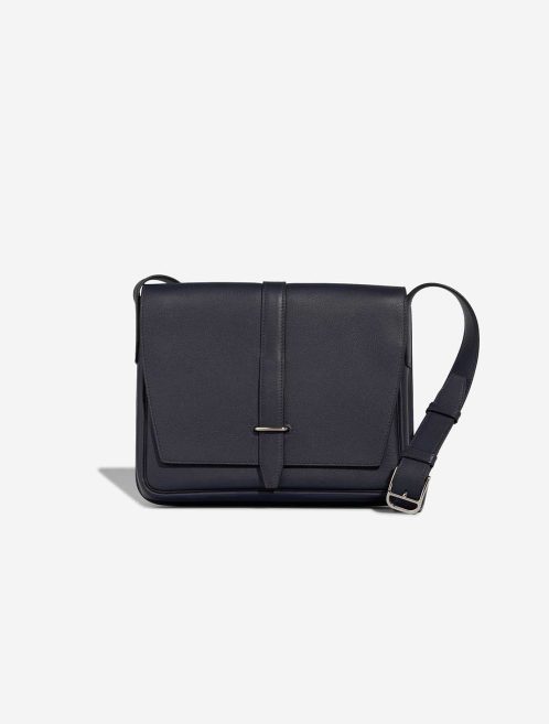 Hermès Steve Light Junior Messenger Bag Evercolor Bleu Nuit Front | Sell your designer bag