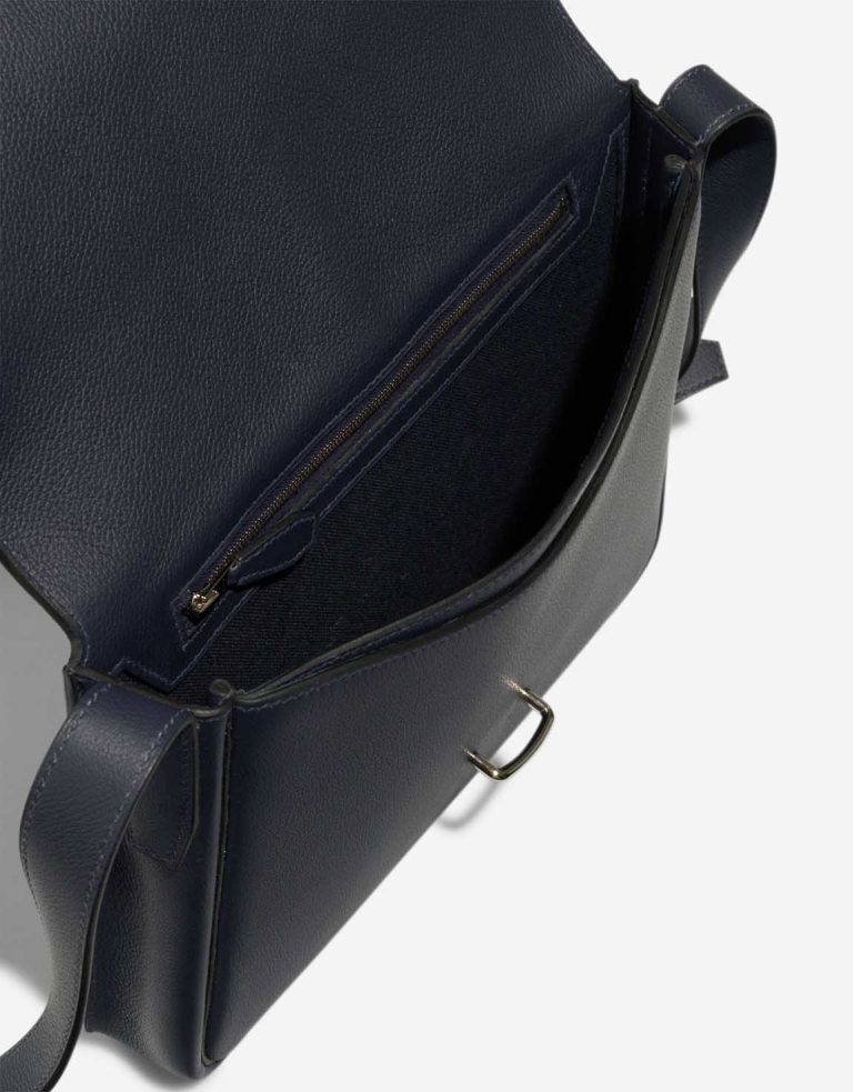 Hermès Steve Light Junior Messenger Bag Evercolor Bleu Nuit Inside | Sell your designer bag