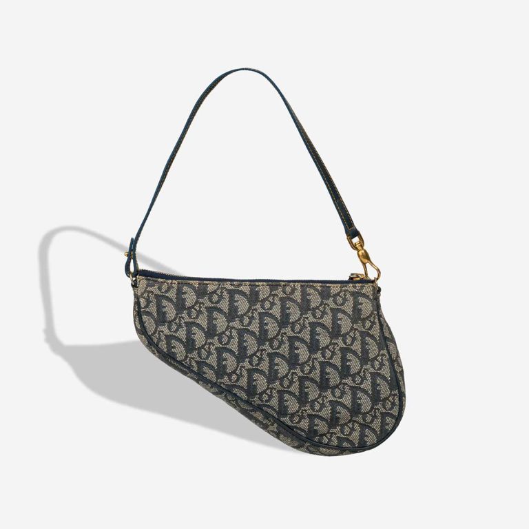 Dior Saddle Pochette Oblique Jacquard Blue | Sell your designer bag