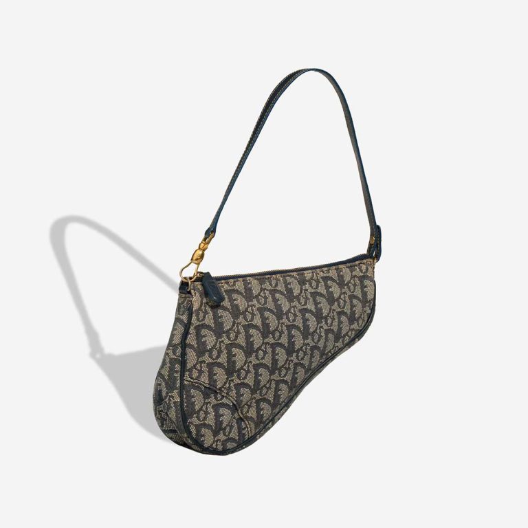 Dior Saddle Pochette Oblique Jacquard Blue | Sell your designer bag