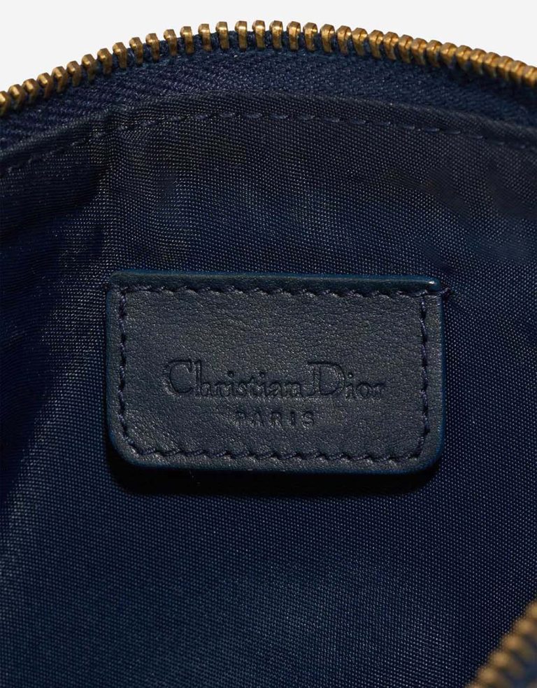 Dior Saddle Pochette Oblique Jacquard Blue Signs of wear | Sell your designer bag