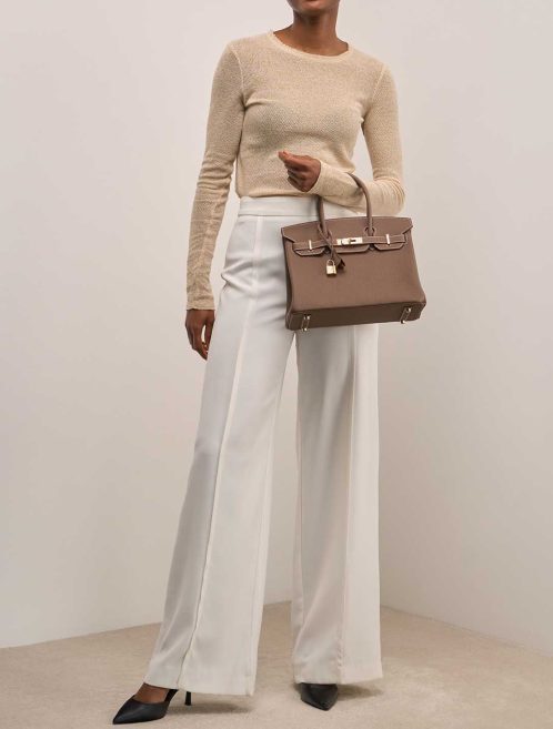 Hermès Birkin 30 Togo Étoupe on Model | Sell your designer bag