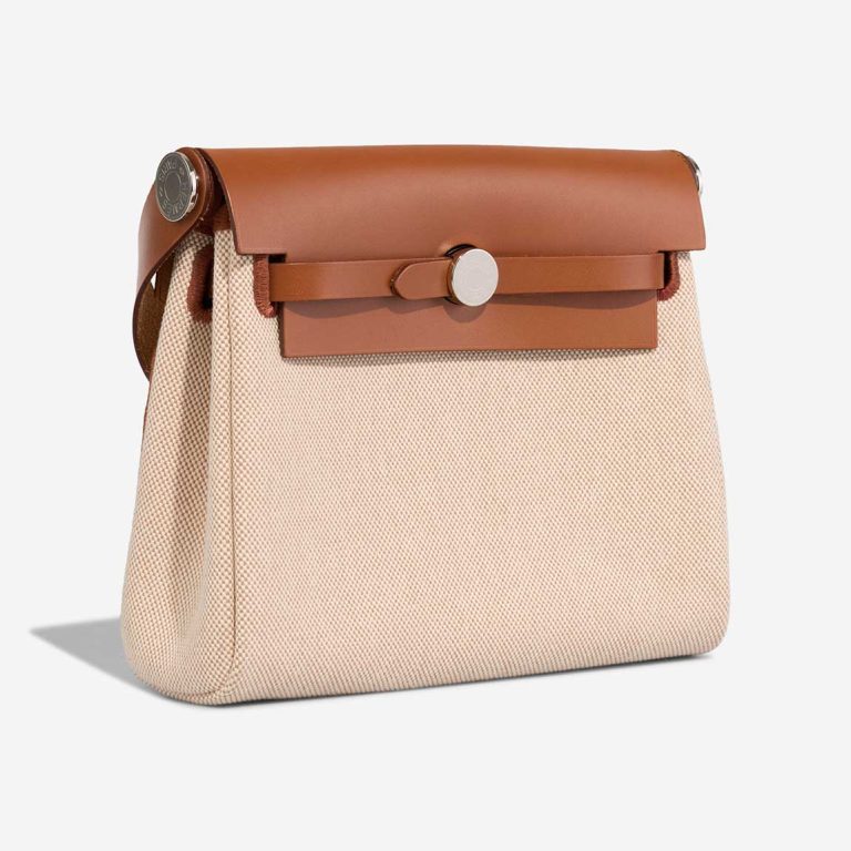 Hermès Herbag Mini Toile / Vache Hunter Écru / Beige / Fauve | Sell your designer bag