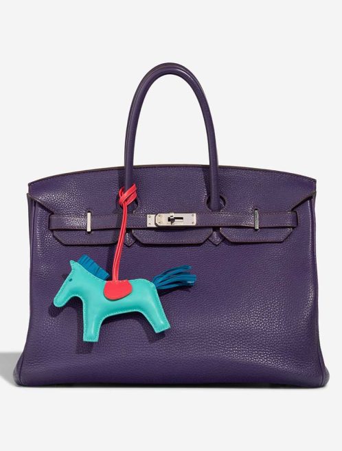 Hermès Rodeo MM Milo Lamb Bleu Aztèque / Bleu Izmir / Rouge Vermillon Closing System | Sell your designer bag