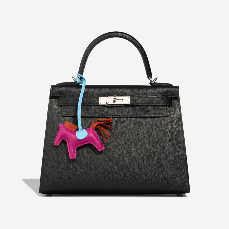 Hermès Rodeo PM Milo Lamb Bleu Céleste / Magnolia / Rouge Vif Front | Sell your designer bag