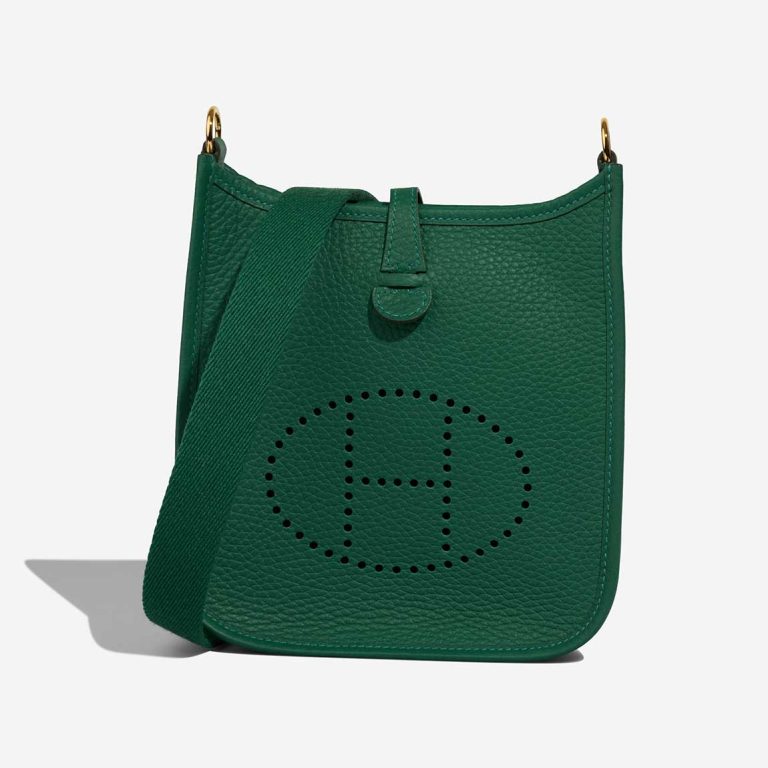Hermès Evelyne 16 Taurillon Clémence Vert Moyen Front | Sell your designer bag