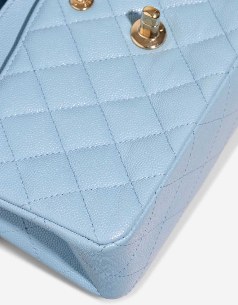 Chanel Timeless Small Caviar Light Blue Signs of wear | Sell your designer bag