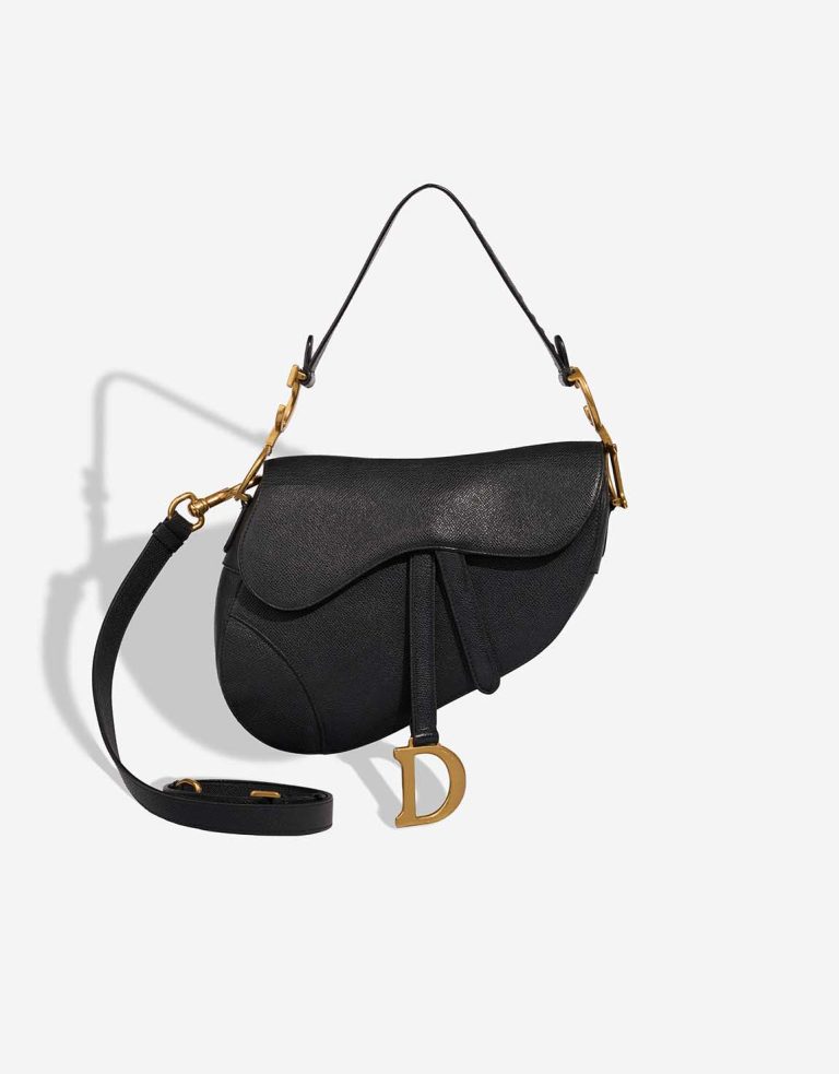 Dior Saddle Medium Calf Black Front | Sell your designer bag