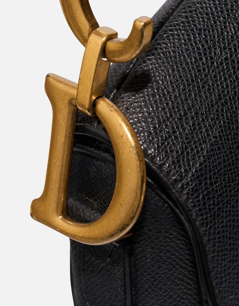 Dior Saddle Medium Calf Black Signs of wear | Sell your designer bag