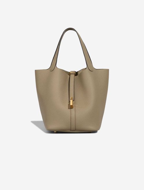 Hermès Picotin 22 Taurillon Clémence Beige Marfa Front | Sell your designer bag