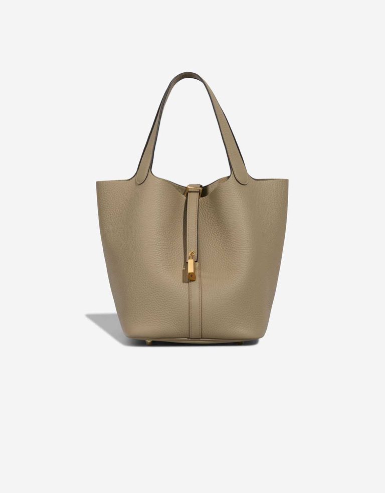 Hermès Picotin 22 Taurillon Clémence Beige Marfa Front | Sell your designer bag