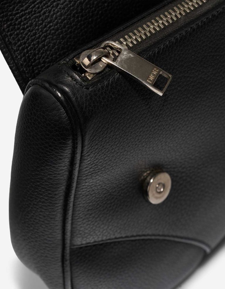 Dior Saddle Medium Calf Black Closing System | Sell your designer bag