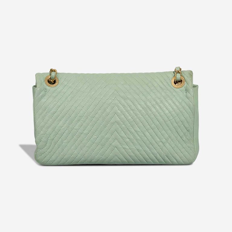 Chanel Flap Bag Chevron Medium Crinkled Calf Green | Sell your designer bag