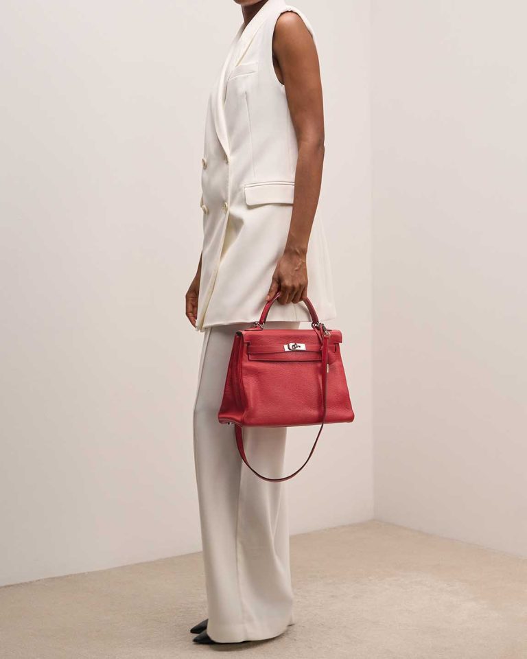 Hermès Kelly 32 Clémence Rouge Garance Front | Sell your designer bag